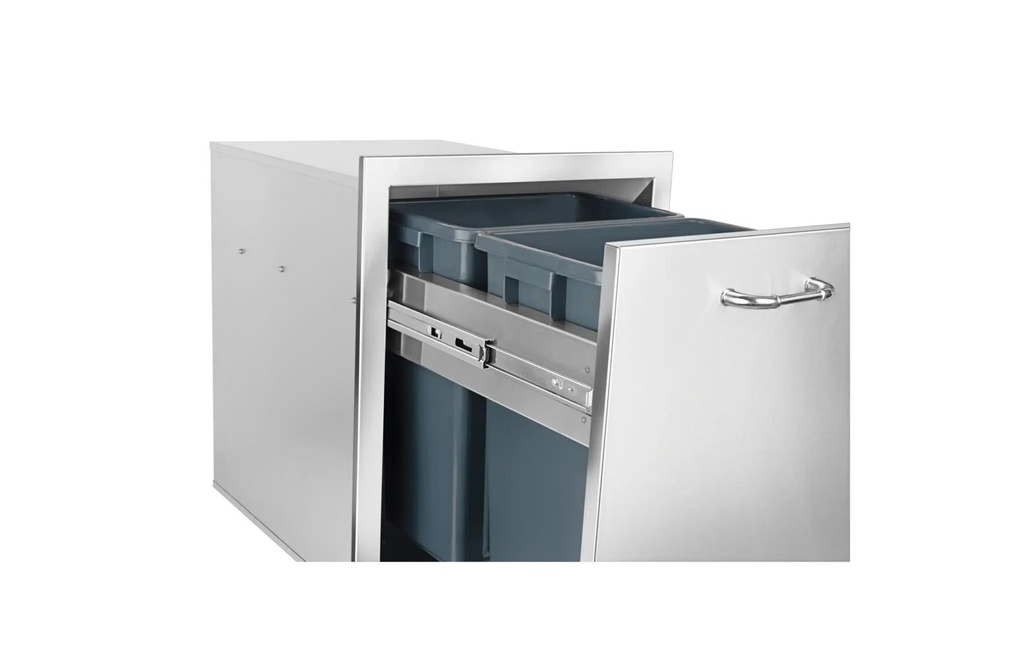 Double Pull-Out Trash/Recycle Drawer with Reveal - view 4
