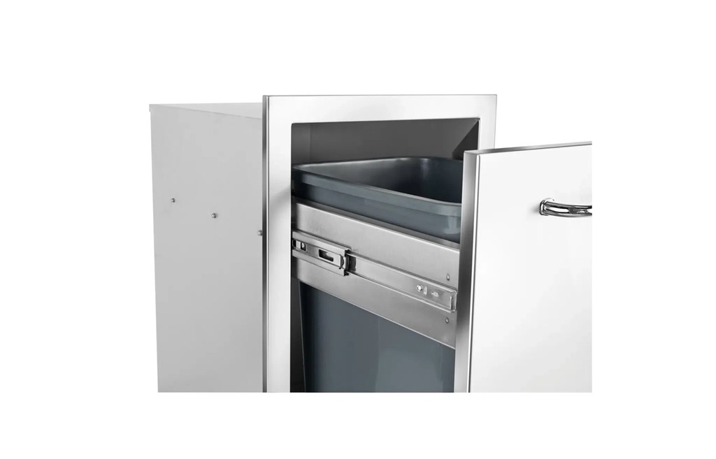 Slim Stainless Steel 10-Gallon Trash Drawer with Reveal (Trash Can Included) - view 4