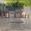 As installed by Perello Patio · Outdoorkitchen 10 ft · Cinnamon Walnut · Bull 24" Steer Premium LP
