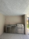 Perello Patio 8 ft Outdoor Kitchen · Bull Outlaw 30" · Weather Pro - full view