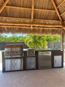 Outdoorkitchen 9 ft · Dark Brown · Bull 30" Outlaw LP - full view