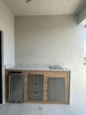 Perello Patio 6 ft Outdoor Kitchen · Sink & Storage · Weather Pro - full view