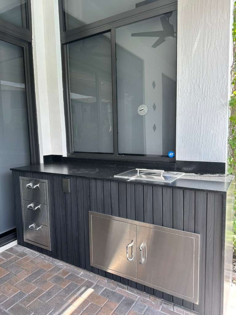 Outdoorkitchen 6 ft · Grey · PCM DRW3 - full view