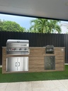 Perello Patio 7 ft Outdoor Kitchen · Bull Outlaw 30" · Weather Pro - full view