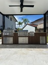 Outdoorkitchen 12 ft · Dark Brown · Bull 30" Outlaw LP - full view