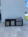 Outdoorkitchen 7 ft · Black · Bull 30" Outlaw LP - full view