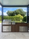 Perello Patio 8 ft Outdoor Kitchen · Blaze LTE+ 32" · WPC - full view