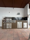 Outdoorkitchen 8 ft · Light Brown · Bull 30" Outlaw LP - full view