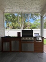 Outdoorkitchen 7 ft · Cinnamon Walnut · Bull 30" Outlaw LP - full view