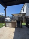 Outdoorkitchen 6 ft · Dark Brown · Bull 30" Outlaw LP - full view