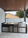 Outdoorkitchen 8 ft · Black · Bull 30" Outlaw LP - full view