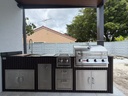Outdoorkitchen 8 ft · Dark Brown · Bull 30" Outlaw LP - full view