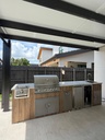 Outdoorkitchen 10 ft · Barrel Oak · Blaze BLZ-4LTE3 - full view