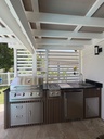 Outdoorkitchen 8 ft · Dark Brown · Bull 30" Outlaw LP - full view
