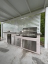 Outdoorkitchen 9 ft · Atlantic White · Blaze BLZ-4LTE3 - full view