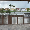 As installed by Perello Patio · Outdoorkitchen 18 ft · Dark Brown · Bull 30" Griddle Commercial LP
