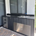 As installed by Perello Patio · Outdoorkitchen 6 ft · Grey · PCM DRW3