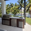 As installed by Perello Patio · Outdoorkitchen 8 ft · Barrel Oak · Blaze BLZ-5LTE3