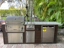 Perello Patio 8 ft Outdoor Kitchen · Bull Bison Charcoal · WPC - full view