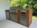 Perello Patio 7 ft Outdoor Kitchen · Bull Outlaw 30" · Weather Pro - full view