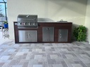 Perello Patio 8 ft Outdoor Kitchen · Bull Outlaw 30" · Weather Pro - full view