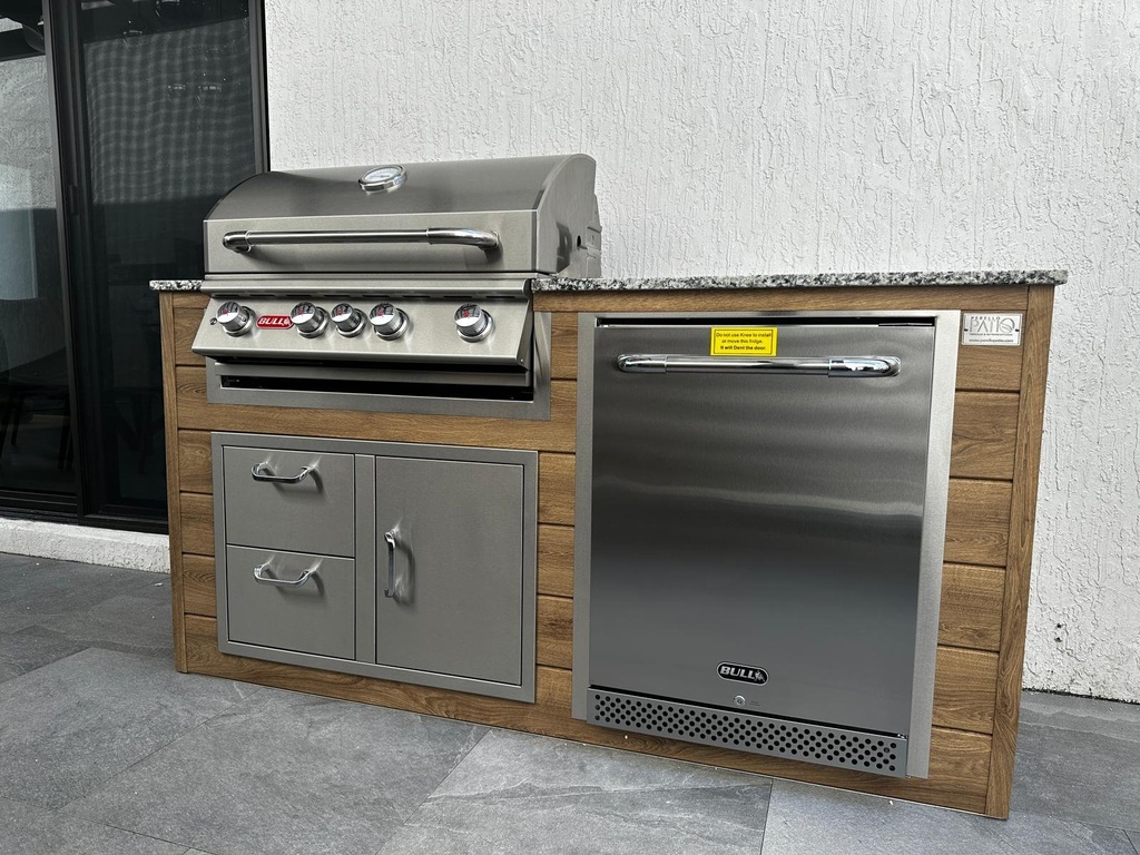Perello Patio 6 ft Outdoor Kitchen · Bull Angus 30" · Weather Pro - full view