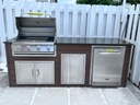 Perello Patio 8 ft Outdoor Kitchen · Bull Outlaw 30" · WPC - full view