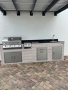 Perello Patio 9 ft Outdoor Kitchen · Bull Outlaw 30" · Weather Pro - full view