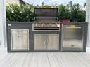 Perello Patio 8 ft Outdoor Kitchen · Bull Outlaw 30" · WPC - full view