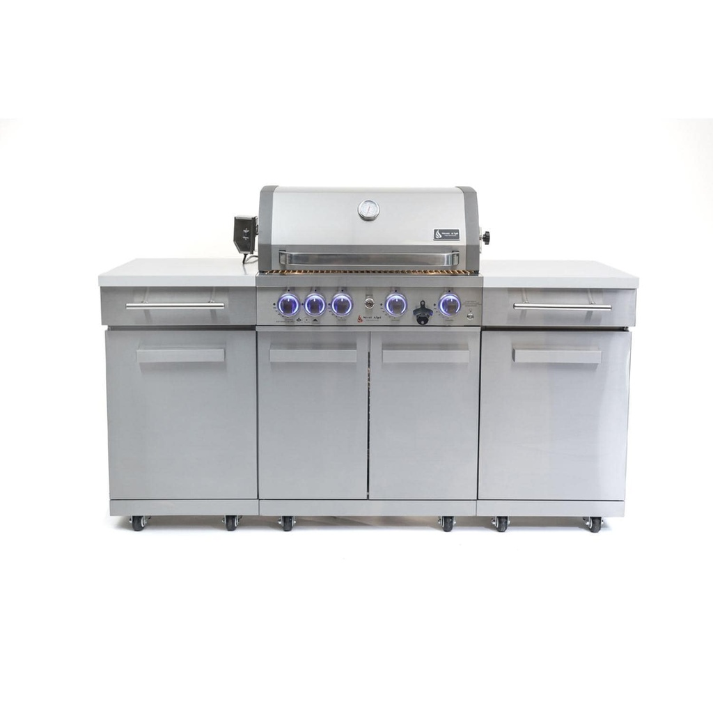 [MA-957RS] Mont Alpi Compact Series 6 Ft Propane Outdoor Kitchen Island in Stainless Steel