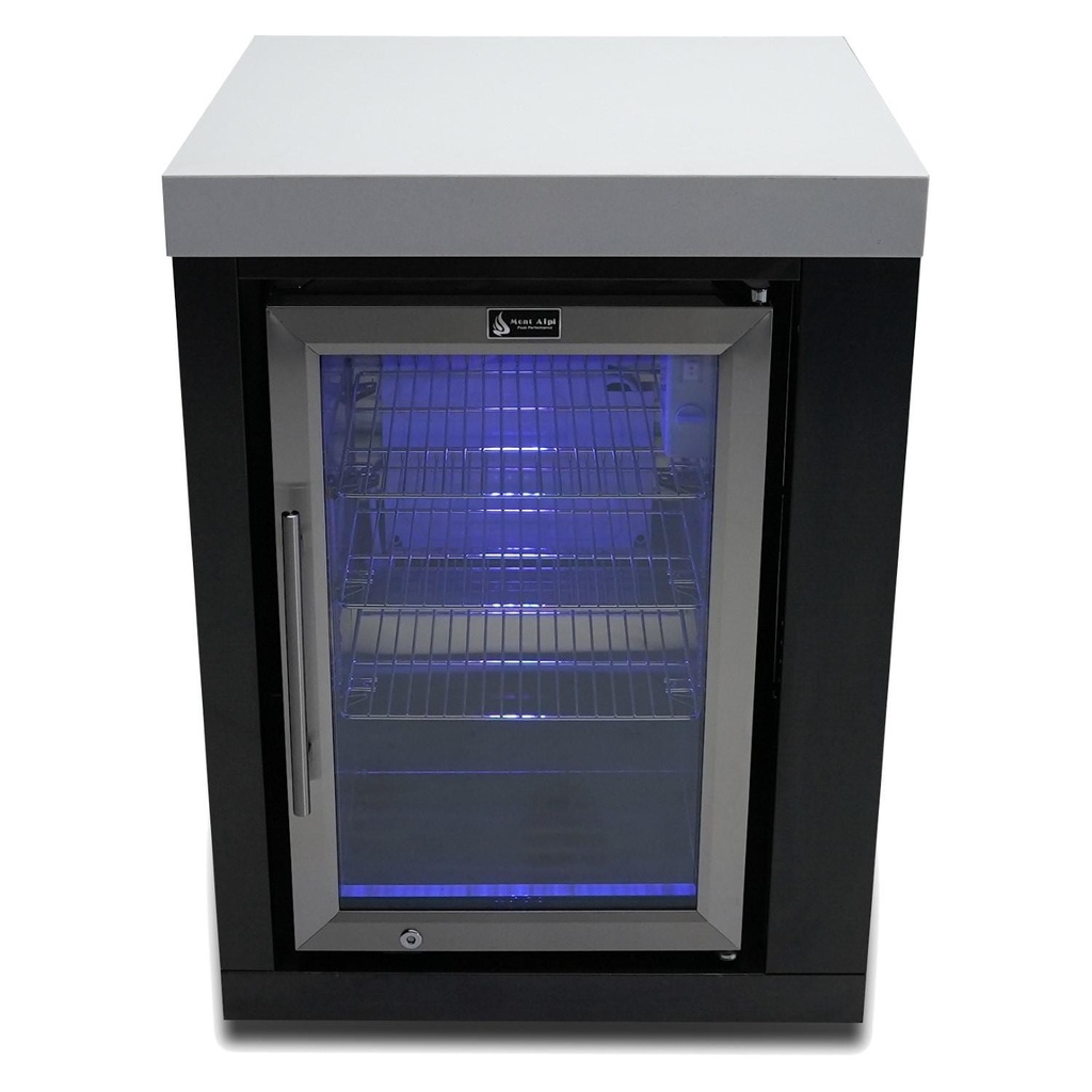 [MASFM-BSS] Mont Alpi 2.6 Cu. Ft. Outdoor Rated Refrigerator Cabinet Module - Black Stainless Steel