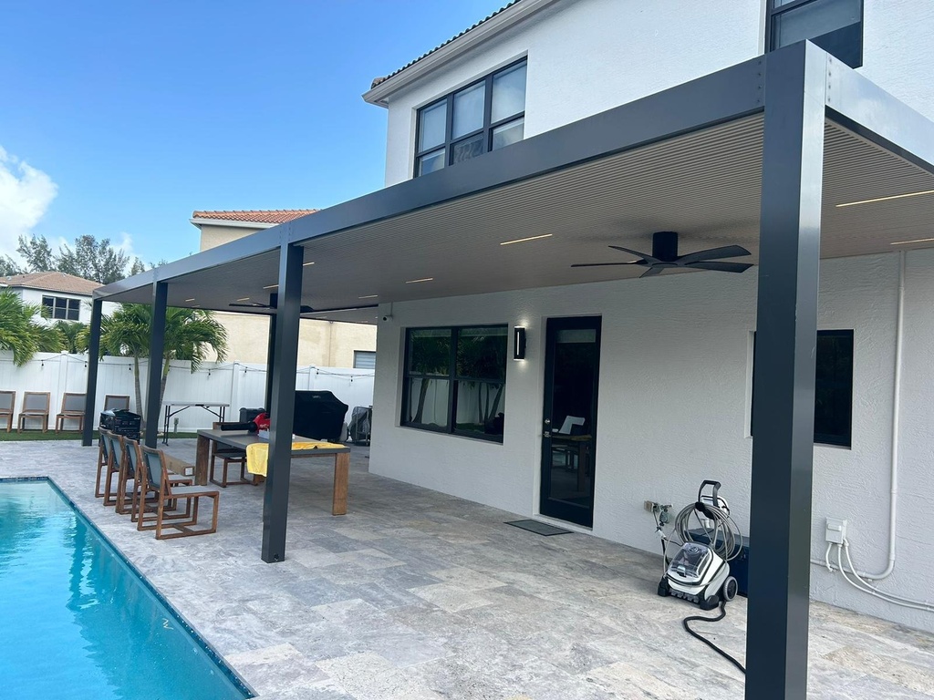 [PP-MT-36X10-AB] Modern Terrace 36' x 10' · Attached · Bronze