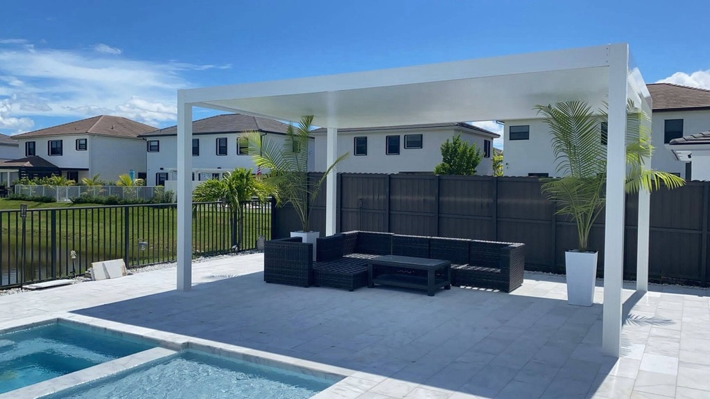 [PP-MT-24X12-FW] Modern Terrace 24' x 12' · Freestanding · White