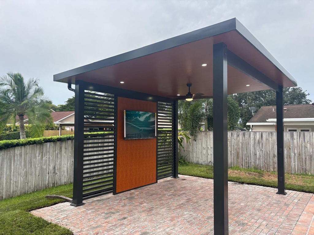 [PP-ST-14X14-FB] Square Terrace 14' x 14' · Freestanding · Bronze