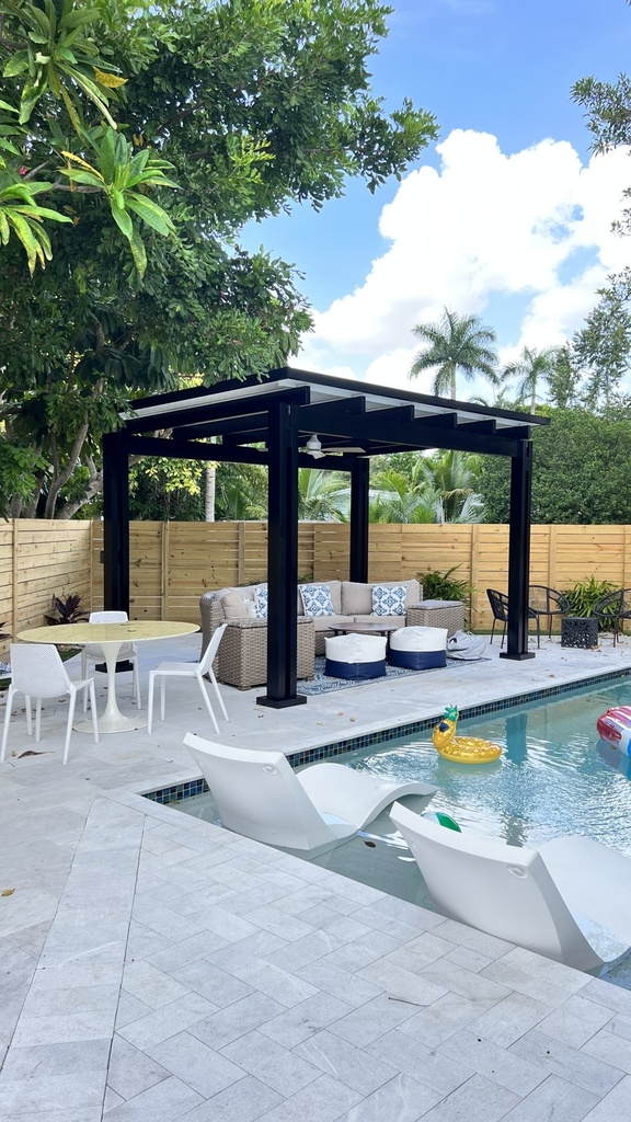 [PP-SP-12X12-FB] Square Pergola 12' x 12' · Freestanding · Bronze