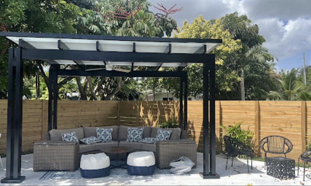 [PP-SP-14X12-FB] Square Pergola 14' x 12' · Freestanding · Bronze