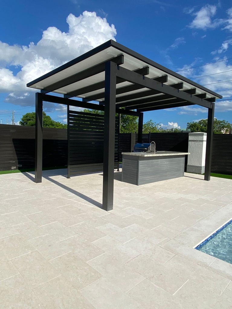 [PP-SP-18X12-FB] Square Pergola 18' x 12' · Freestanding · Bronze