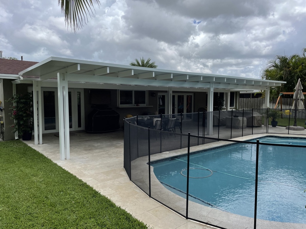 Square Pergola 40' x 12' · Freestanding · White