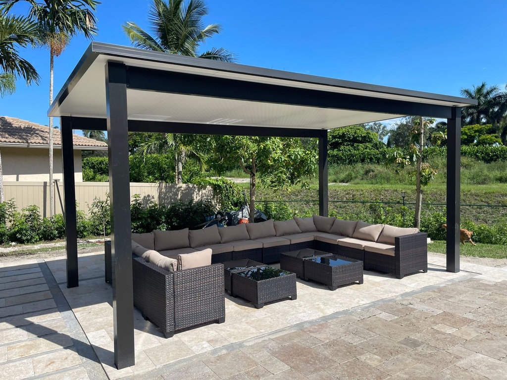 [PP-ST-20X12-FB] Square Terrace 20' x 12' · Freestanding · Bronze