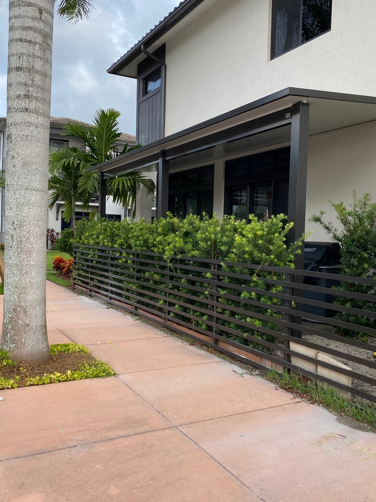 [PP-ST-28X8-AB] Square Terrace 28' x 8' · Attached · Bronze