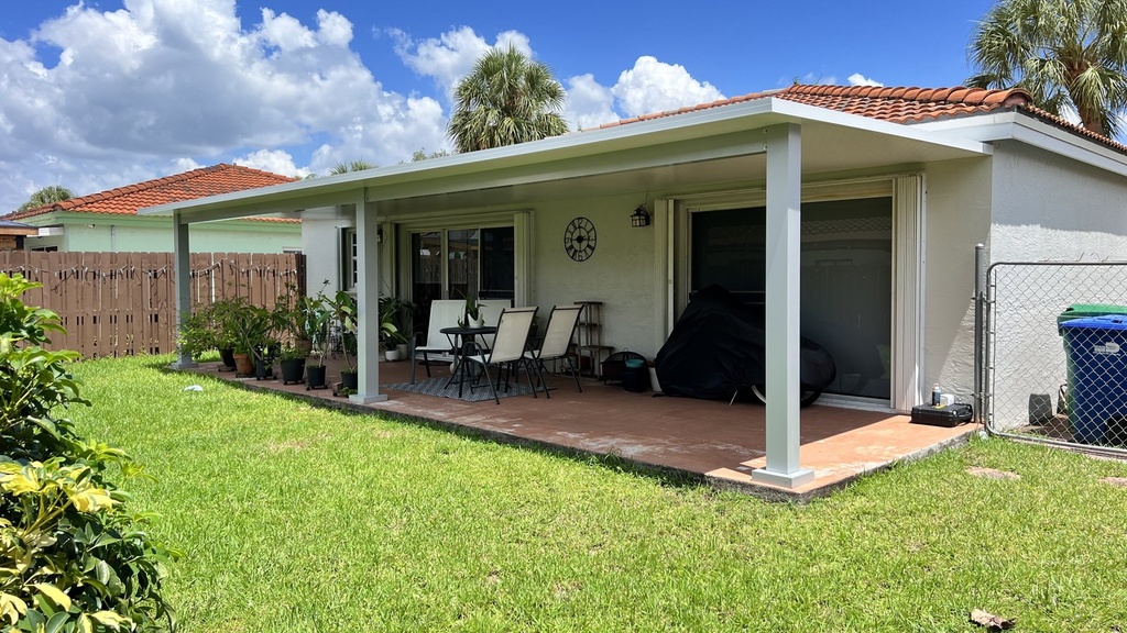 [PP-ST-40X12-AW] Square Terrace 40' x 12' · Attached · White