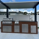 Outdoorkitchen 9 ft · Cinnamon Walnut · Bull 30" Outlaw LP