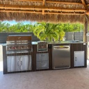 Outdoorkitchen 9 ft · Dark Brown · Bull 30" Outlaw LP
