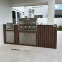 Outdoorkitchen 9 ft · Dark Brown · Bull 30" Outlaw LP