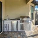 Outdoorkitchen 8 ft · Atlantic White · Bull 30" Outlaw LP