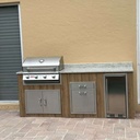 Outdoorkitchen 8 ft · Barrel Oak · Bull 30" Outlaw LP