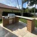 Outdoorkitchen 13 ft · Barrel Oak · Bull 30" Outlaw LP · L-Shape