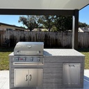 Outdoorkitchen 6 ft · Barnboard Grey · Bull 30" Outlaw LP