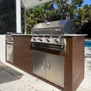 Outdoorkitchen 7 ft · Barrel Oak · Bull 30" Outlaw LP