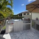 Outdoorkitchen 8 ft · Atlantic White · Bull 30" Griddle Commercial LP